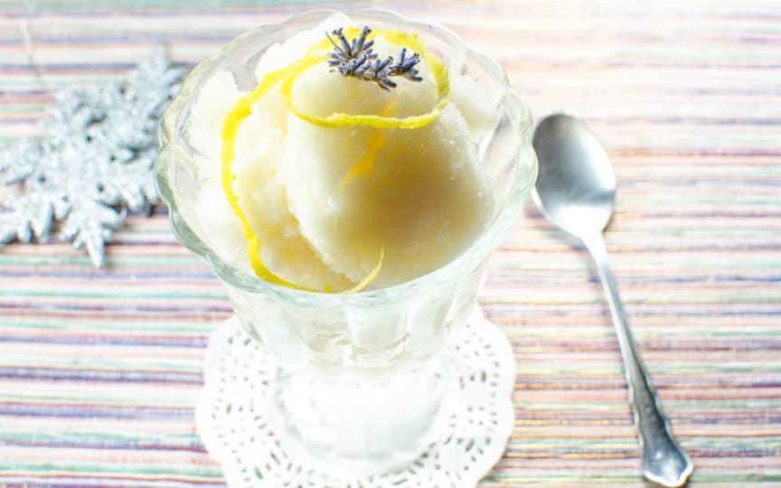 Lavendel Zitronen Sorbet